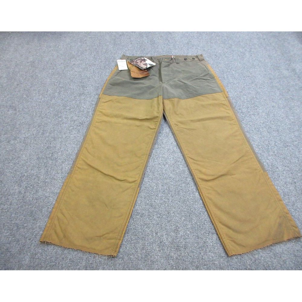 VINTAGE Filson Pants Mens 40 Brown Tin Cloth Canvas‎ Double Knee Work Hunting